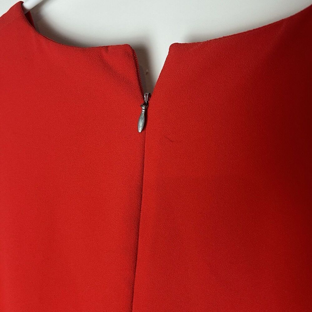Karen‎ Millen Red Wide Leg Cropped Jumpsuit V Neck Size 10 *missing Belt​​ - Picture 4 of 9